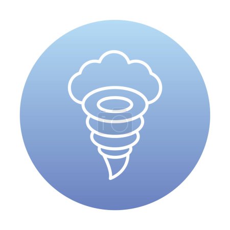 Téléchargez les illustrations : Tornado Icon, illustration vectorielle simple - en licence libre de droit