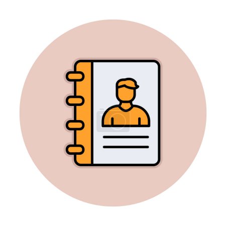Illustration for Contact Book icon, vector illustration - Royalty Free Image
