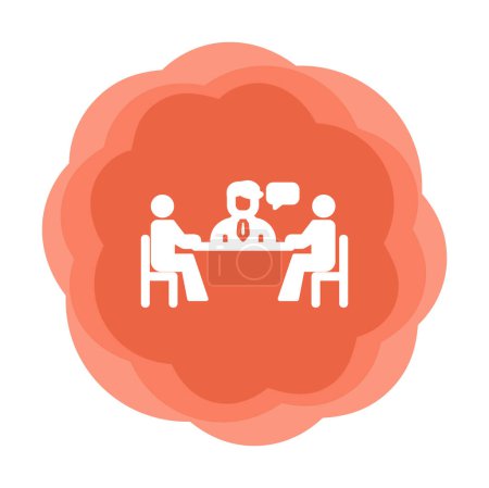 Ilustración de Negocio simple icono de la reunión, vector de ilustración - Imagen libre de derechos