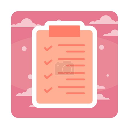 Illustration for Vector illustration of Clipboard flat icon - Royalty Free Image