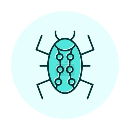 Illustration for Bug web icon vector illustration - Royalty Free Image