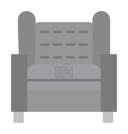 Illustration for Armchair  flat icon, vector illustration - Royalty Free Image