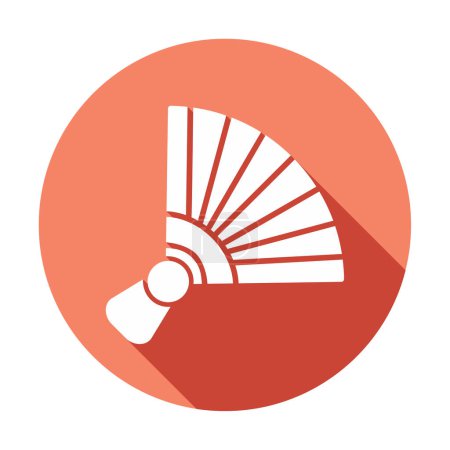 Illustration for Chinese fan thin line icon vector illustration - Royalty Free Image