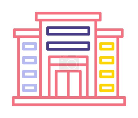 Shopping centre icon. Mall building web icon, vector illustration 