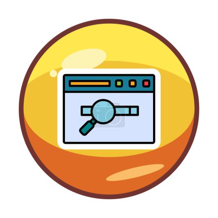 Illustration for Browser web icon, vector illustration - Royalty Free Image
