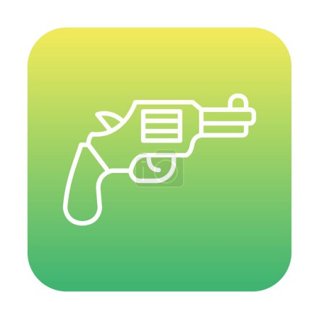 Téléchargez les illustrations : Icône pistolet vecteur vert - en licence libre de droit