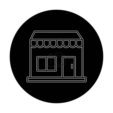 Ilustración de Icono de la tienda, ilustración vectorial diseño simple - Imagen libre de derechos