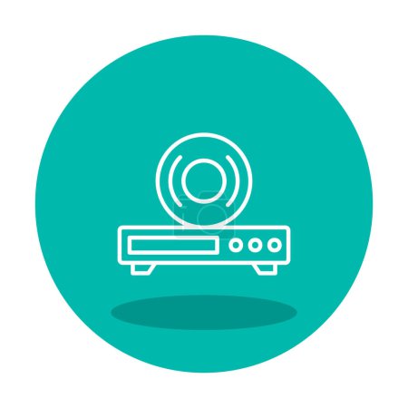 Illustration for Cd Player icon vector illustration - Royalty Free Image