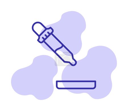 Illustration for Pipette  flat color vector icon design - Royalty Free Image