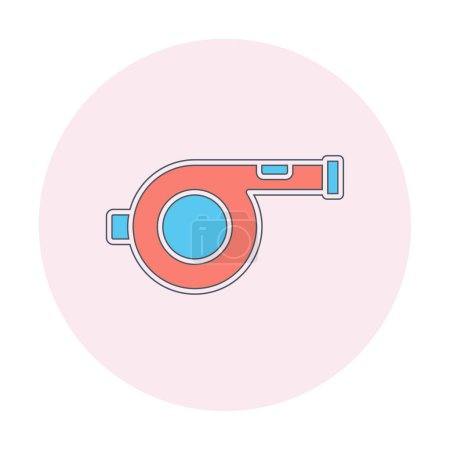 Ilustración de Simple silbato icono vector, ilustración - Imagen libre de derechos