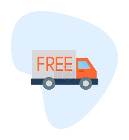 Illustration for Free delivery vector icon. flat - Royalty Free Image