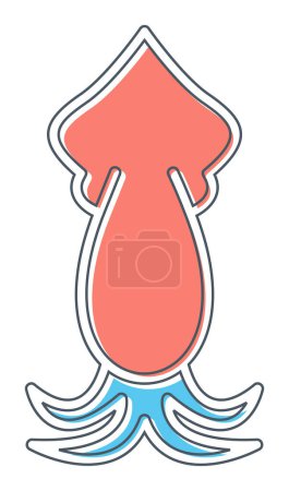 Illustration for Squid vector icon on white background - Royalty Free Image