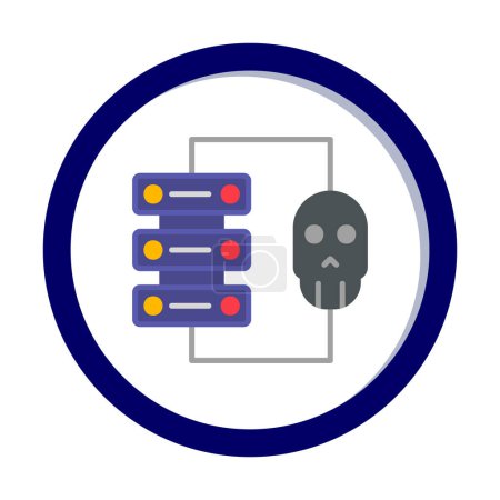 Rechenzentrum und Hacking-Vektor-Symbol