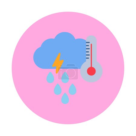 Ilustración de Tormenta de lluvia símbolo de la nube, icono del tiempo, vector de ilustración - Imagen libre de derechos