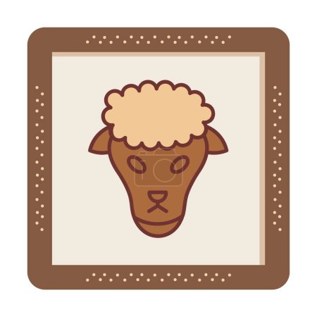 Ilustración de Icono web cabeza de oveja, ilustración vectorial - Imagen libre de derechos