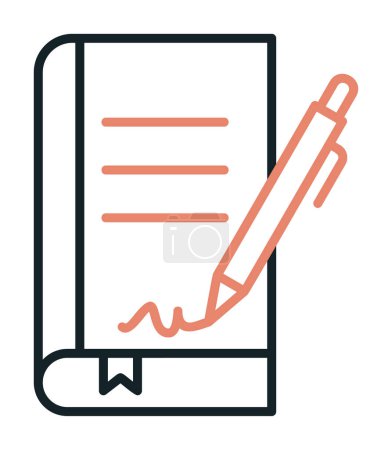 Illustration for Simple Book Signing icon, vector illustration - Royalty Free Image