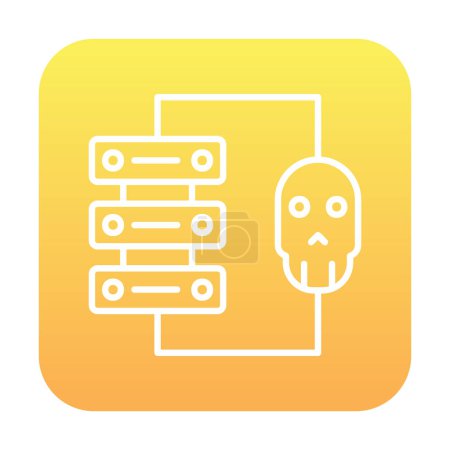 data center and Hacking  vector icon