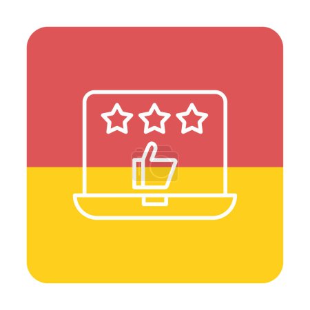 Illustration for Feedback vector glyph flat icon. Good Review concept - Royalty Free Image