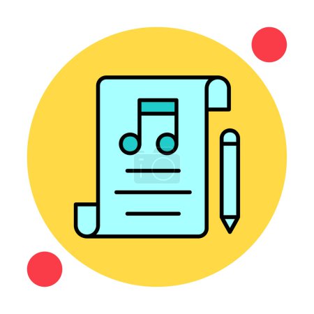 Illustration for Simple Music Composing icon, vector illustration - Royalty Free Image