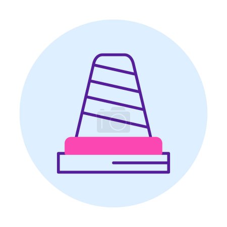 Illustration for Simple Traffic cone vector icon  illustration  design - Royalty Free Image