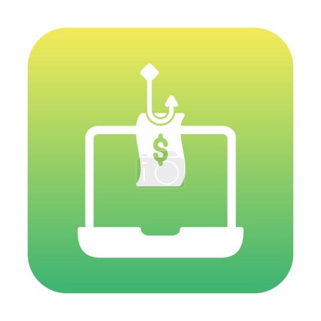 Téléchargez les illustrations : Simple plat Icône argent phishing - en licence libre de droit