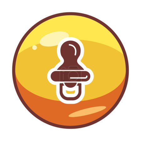 Baby pacifier line icon. linear sign  web design.