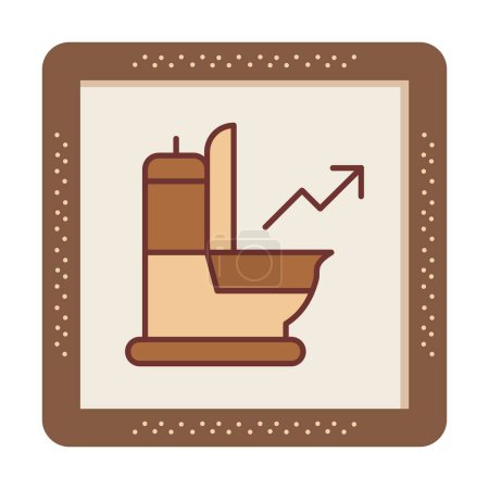Ilustración de Urination with arrow icon vector illustration - Imagen libre de derechos