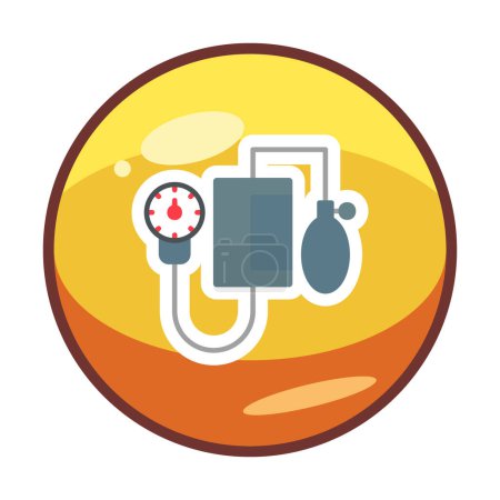 Illustration for Simple Blood Pressure measuring icon, vector illustration - Royalty Free Image