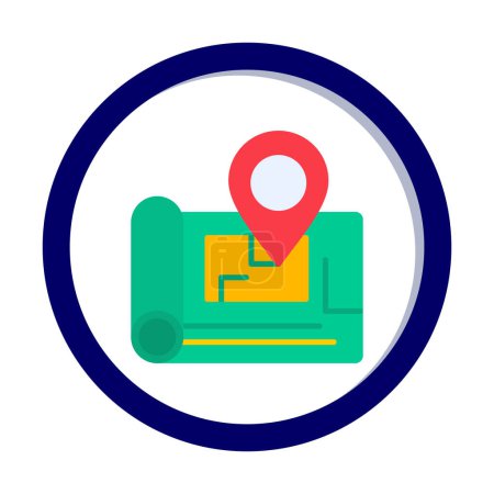 Ilustración de Gps ubicación icono, vector ilustración diseño simple - Imagen libre de derechos
