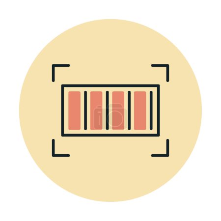 Illustration for Barcode vector line icon design - Royalty Free Image