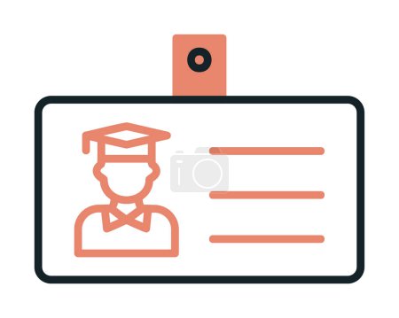 Illustration for Student Id Card icon vector illustration - Royalty Free Image