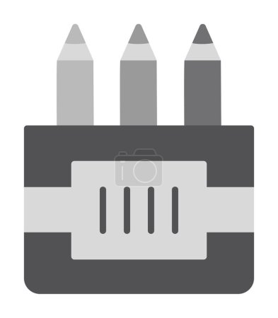 Illustration for Colored Pencils icon vector illustration - Royalty Free Image