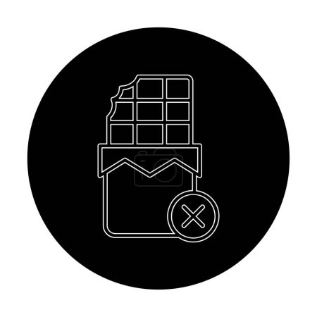 Illustration for Simple No Chocolate icon, vector illustration - Royalty Free Image