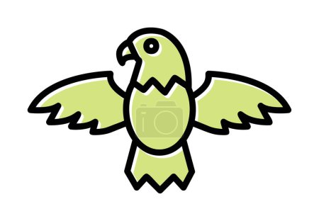 Téléchargez les illustrations : Icône oiseau aigle, illustration vectorielle - en licence libre de droit