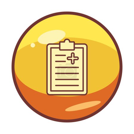 Illustration for Medical clipboard icon. outline illustration of Medical Report vector icon for web - Royalty Free Image