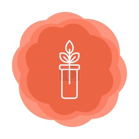 Illustration for Plant in a test tube, gmo concept, vector illustration - Royalty Free Image