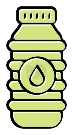 Ilustración de Icono de la botella de agua, vector de ilustración - Imagen libre de derechos