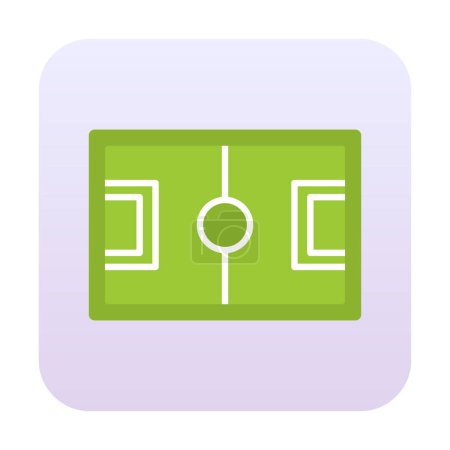 Téléchargez les illustrations : Illustration vectorielle simple icône de football plat - en licence libre de droit