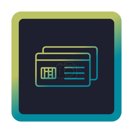 Téléchargez les illustrations : Icône de carte de crédit, illustration vectorielle conception simple - en licence libre de droit