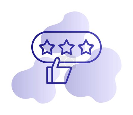 Illustration for Rating vector icon, Good Review concept - Royalty Free Image