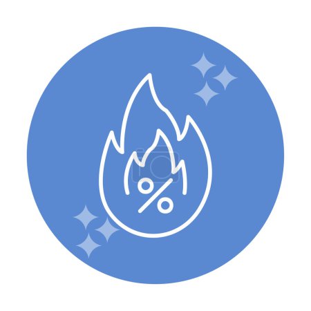 Illustration for Simple flat fire with Hot Sale  icon vector illustration design - Royalty Free Image