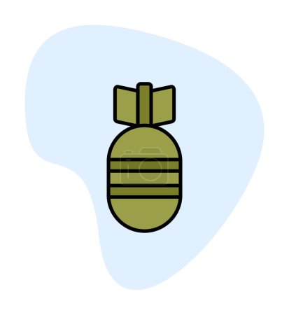 Téléchargez les illustrations : Icône web Bombe aérienne, illustration vectorielle - en licence libre de droit