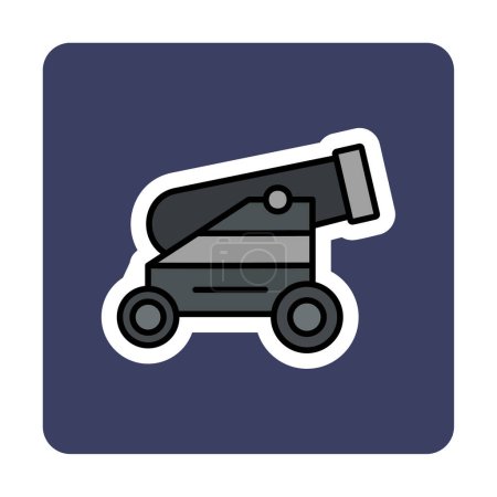 Illustration for Simple Artillery icon, vector illustration - Royalty Free Image