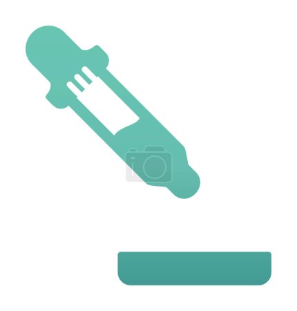 Illustration for Pipette  flat color vector icon design - Royalty Free Image