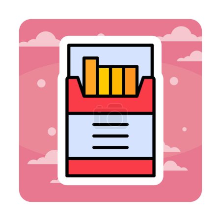 Ilustración de Caja de cigarrillos icono web, ilustración de vectores - Imagen libre de derechos