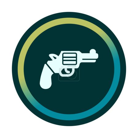 Téléchargez les illustrations : Gun gun icône arrondie - en licence libre de droit
