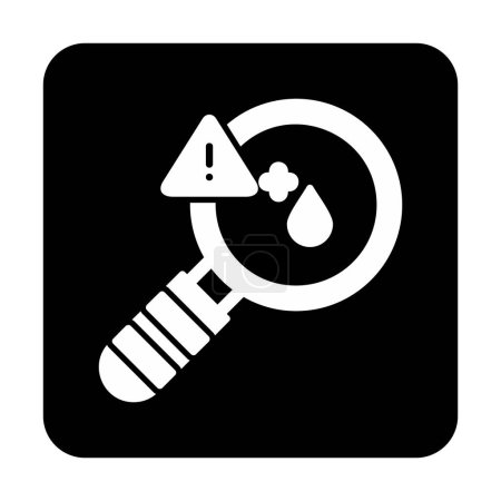 Illustration for Flat Magnifier and  Blood test icon vector. - Royalty Free Image