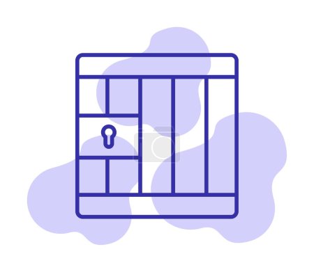Illustration for Military Jail vector illustration icon - Royalty Free Image
