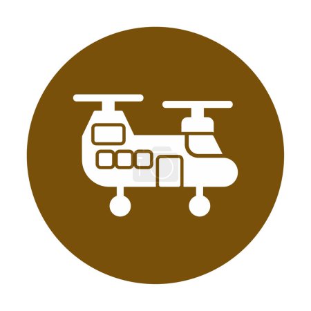 Photo for Military Heliciopter vector icon. style is flat - Royalty Free Image
