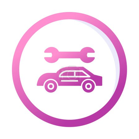 Illustration for Flat simple car Repair icon vector illustration - Royalty Free Image